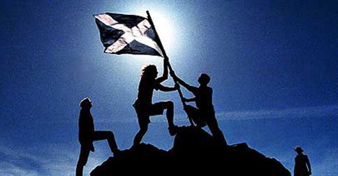 raising the scottish flag